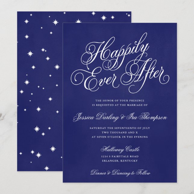 Afortunadamente después de la invitación a la boda (Anverso / Reverso)