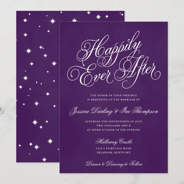 Afortunadamente después de la invitación a la boda (Anverso / Reverso)