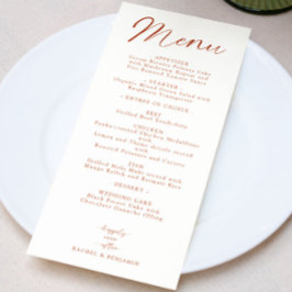 Afortunadamente Después Del Menú Boda Elegante Boh