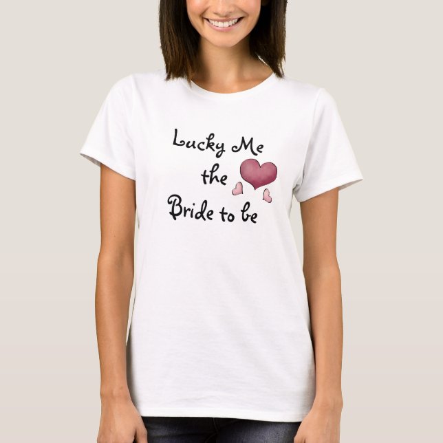 Afortunadamente para mí la novia es camiseta (Anverso)