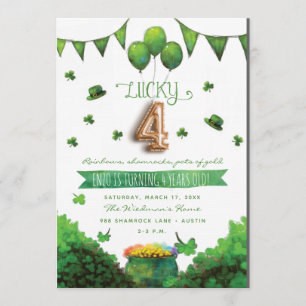 Afortunadas 4 invitaciones a la fiesta de cumpleañ