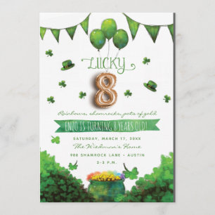 Afortunadas 8 invitaciones a la fiesta de cumpleañ
