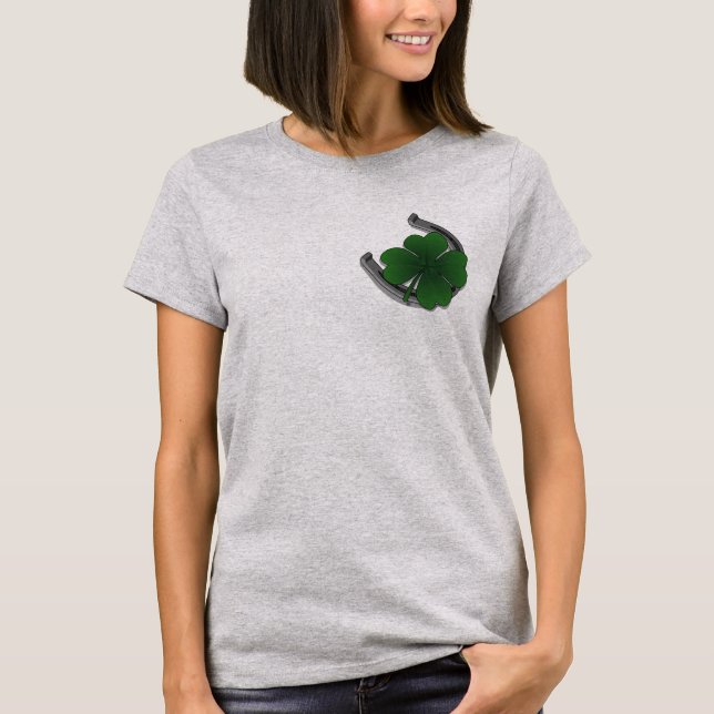 Afortunadas Camisetas de St. Patrick's Lady's Shir (Anverso)