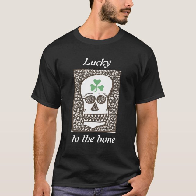 Afortunado a la camiseta del hueso (Anverso)