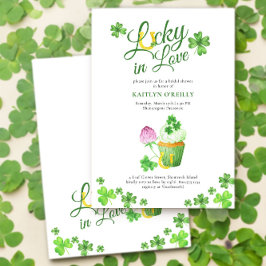 Afortunado en amor a St Patricks Invitación a duch