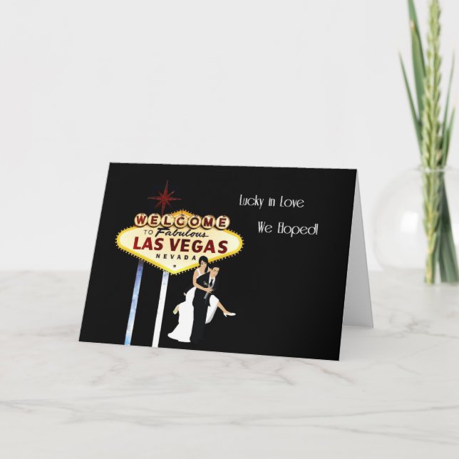 ¡Afortunado en amor Eloped! Tarjeta de Las Vegas (Anverso)
