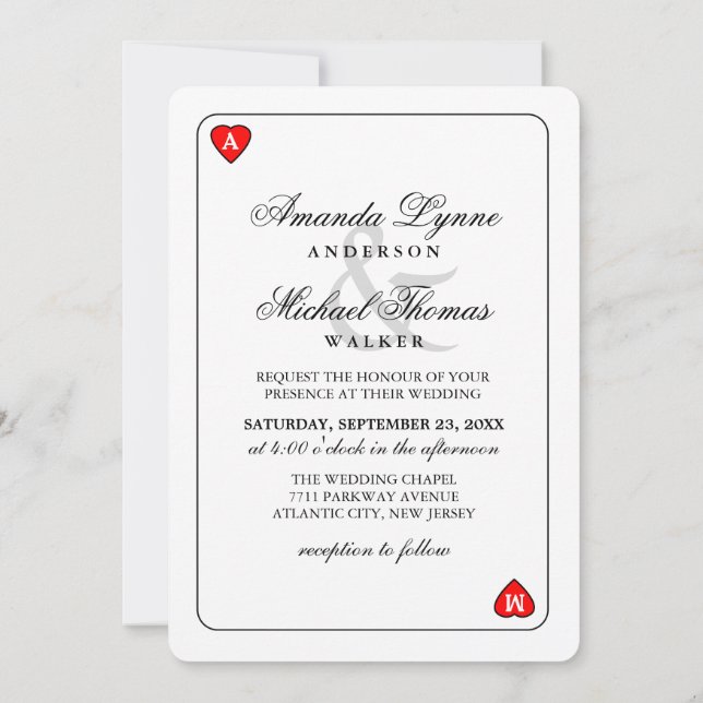 Afortunado en el amor - Invitación de la tarjeta d (Reverso)