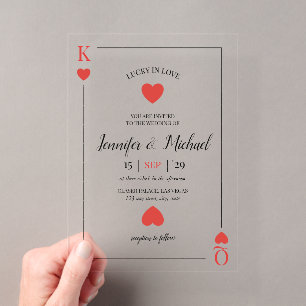 Afortunado en el amor tarjeta de juego boda Las Ve