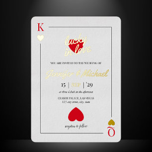 Afortunado en el amor Tarjeta de juego Boda Las Ve