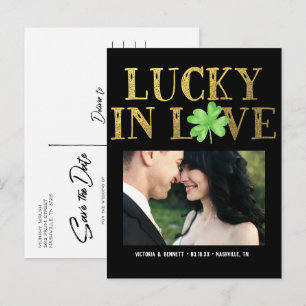 Afortunado en el amor   Tarjeta postal de guardar 