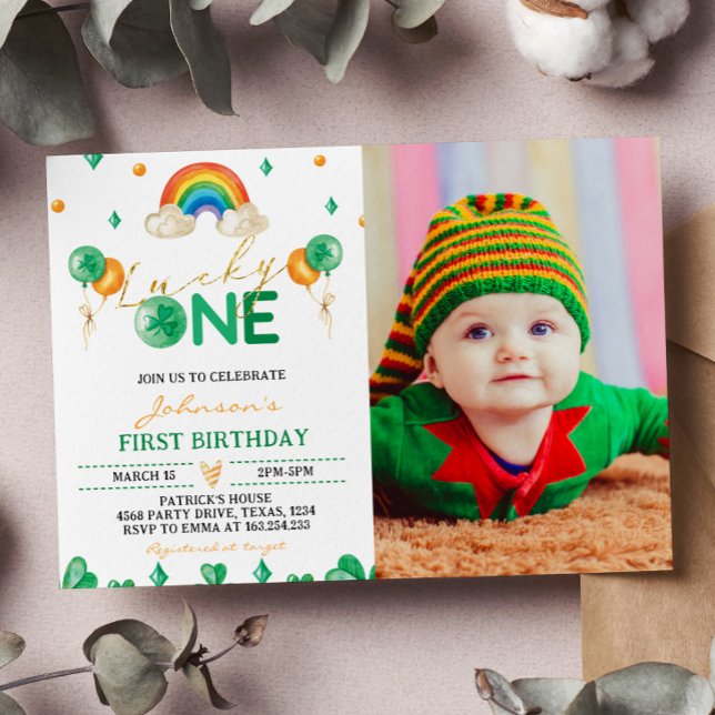 Afortunado One St Patrick's Boy Invitación de prim (Subido por el creador)