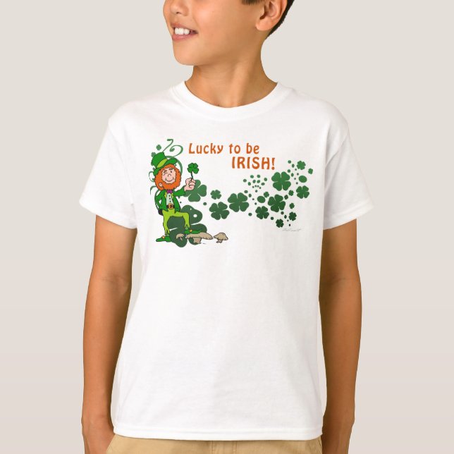 Afortunado para ser camisa de los niños del (Anverso)