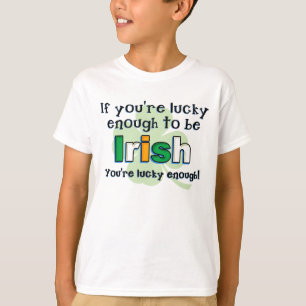 Afortunado para ser camiseta de los niños del