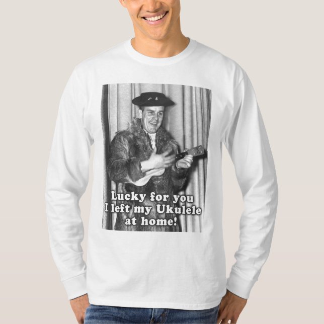 Afortunado para usted camiseta larga ligera de la (Anverso)