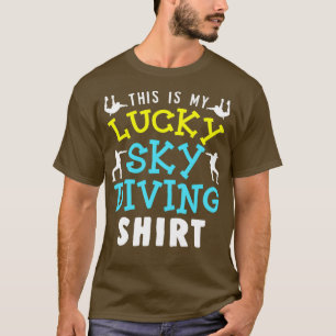 Afortunado Paracaídas divertido de la camiseta de 