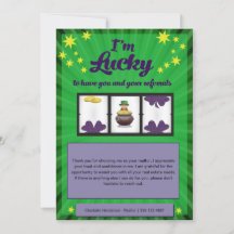 Afortunado Por El Titular De La Tarjeta De Lotería