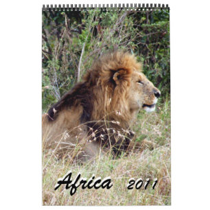 áfrica 2011 calendario de páginas únicas de 15 mes