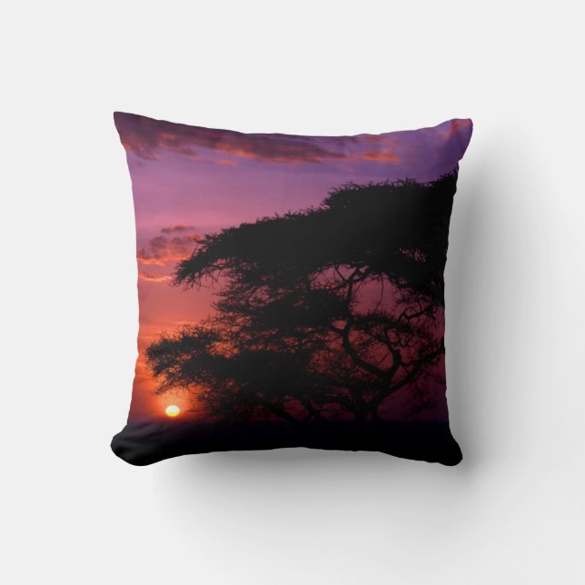 ÁFRICA: almohada decorativa Serengeti Sunset (Anverso)