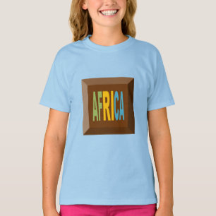 ÁFRICA azul camiseta de los chicas