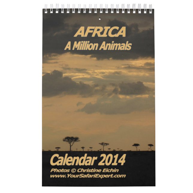 ÁFRICA - Calendario De Un Millón De Animales 2014  (Tapa)