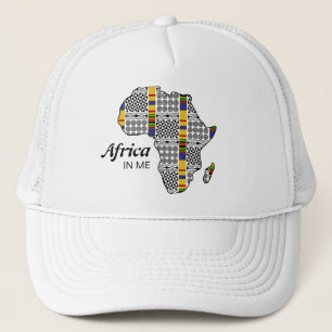 África EN ME Kente Adinkra Sombrero de Camionero A