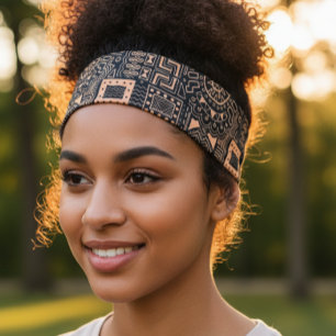 África geométrica de etnia blanca tribal negra