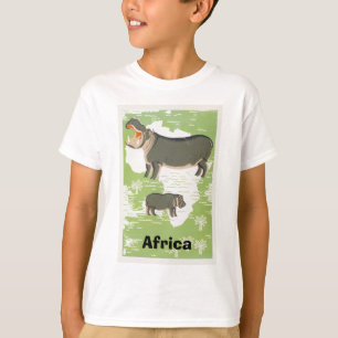 África Hipopótamo Hippo camisetas de la jungla