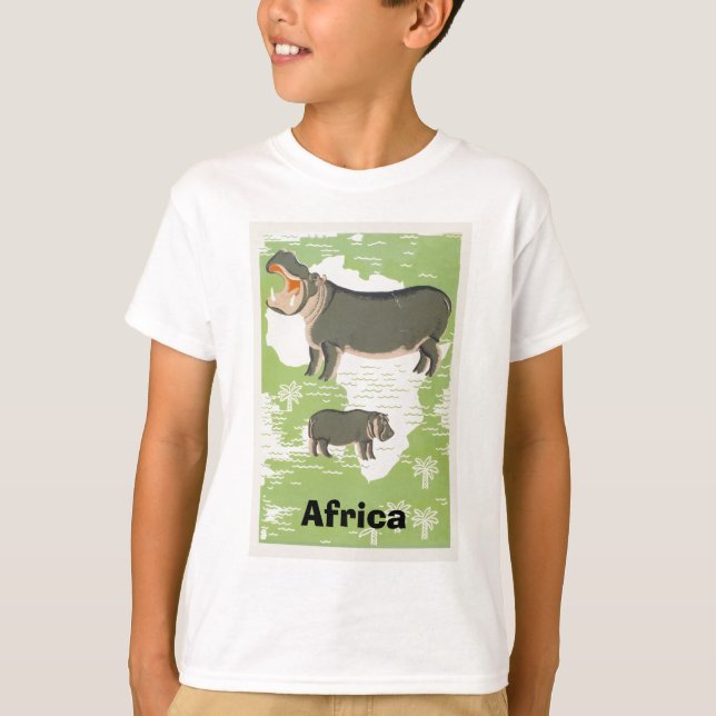 África Hipopótamo Hippo camisetas de la jungla (Anverso)