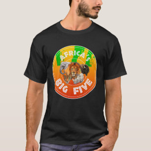 África Los cinco grandes animales en la camiseta G
