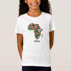 Africa Map Chicas Fine Jersey T-Shirt