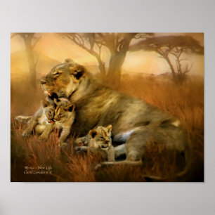 África: Poster de arte de Nueva Vida/Impresión