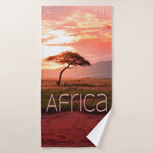 Africa Sunset African (Toalla de baño)
