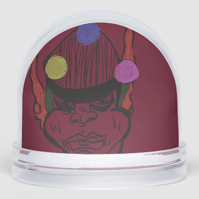 African-American Futuristic Traveler Snow Globe (Anverso)