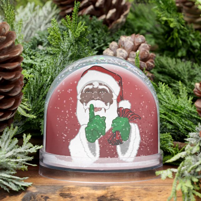 African Santa Snow Globe Custom Christmas Gifts (Invierno)