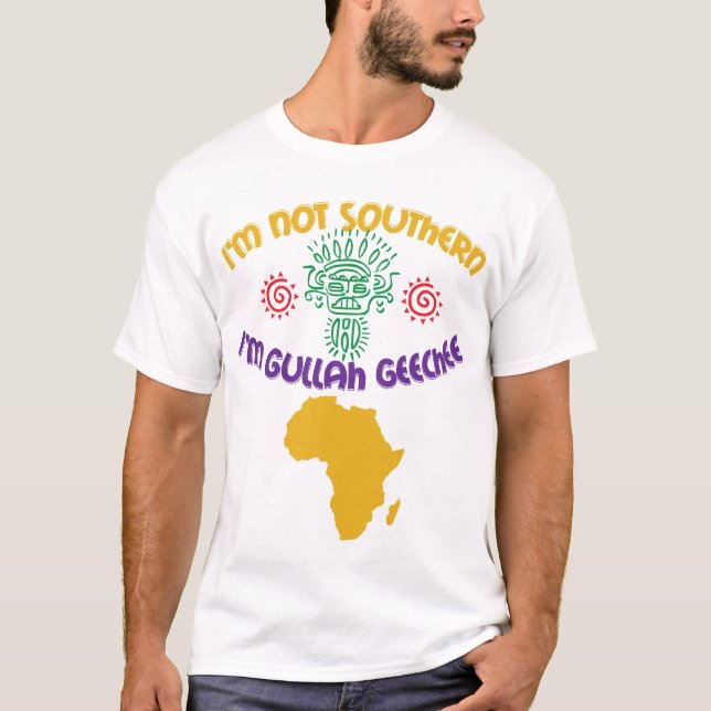 Africano meridional de la camiseta de Geechee del (Anverso)