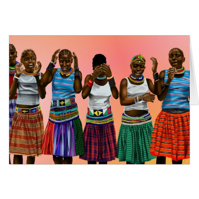 Africano tradicional que canta (Anverso (Horizontal))