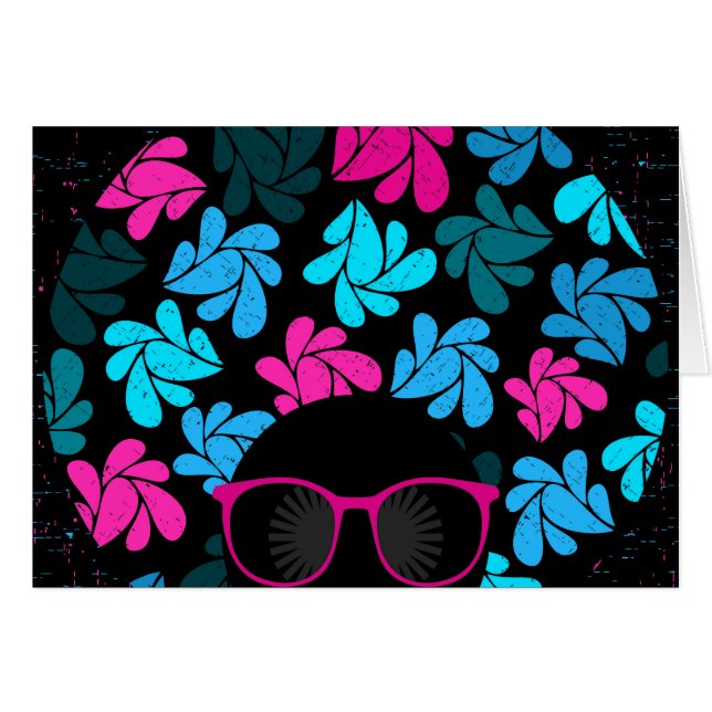 Afro Diva Turquesa y Rosa Caliente (Anverso (Horizontal))