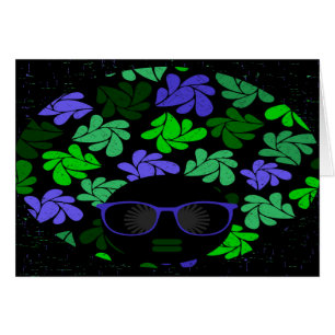 Afro diva verde y azul