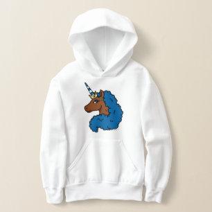 Afro unicornio azul