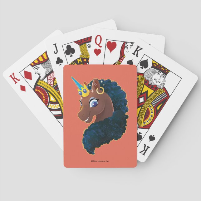 Afro Unicornio | Cartas mágicas para jugar (Reverso)