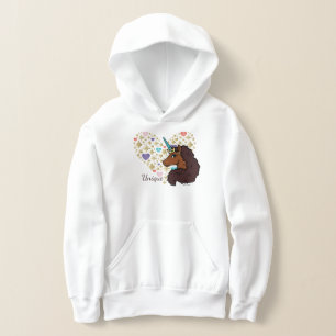 Afro Unicornio Diseño de corazón único