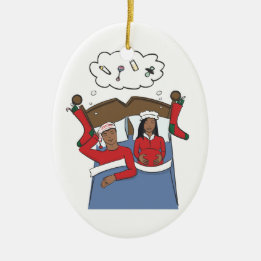 Afroamericano del ornamento del navidad del