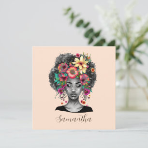 Afromujer floral elegante