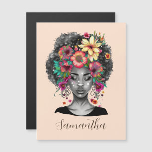 Afromujer floral elegante