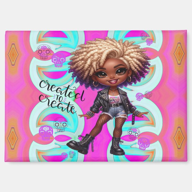 Afropunk Creado Para Crear Imán (Anverso)