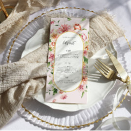 Afterglow Garden Florals Wedding Menu