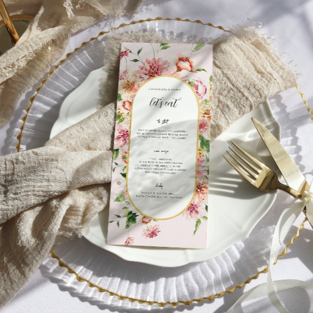 Afterglow Garden Florals Wedding Menu (Subido por el creador)