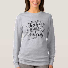 Afuera hace frío, bebé, camiseta de manga larga pa