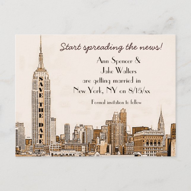 AG - Silueta de Nueva York Grabada 01 Anuncio de f (Anverso)