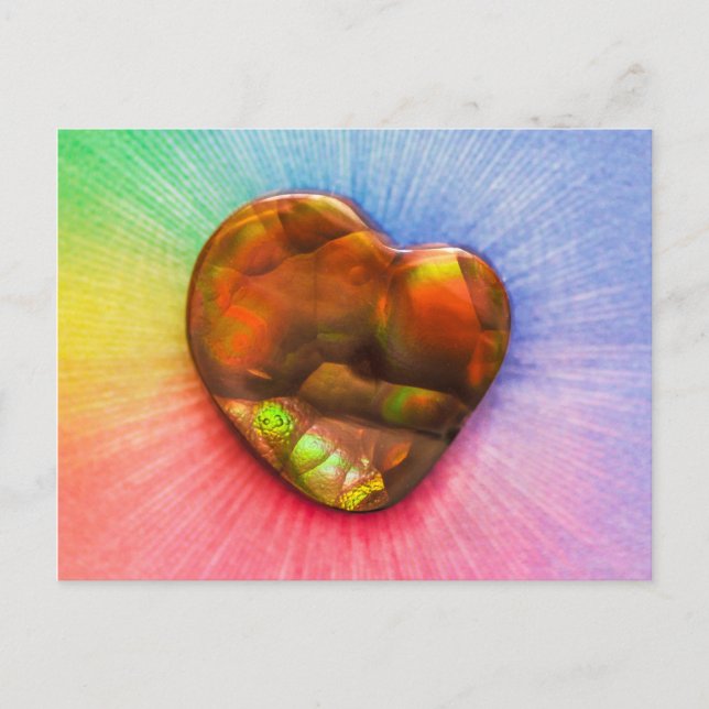 Agante de fuego arcoiris con tarjeta postal de for (Anverso)
